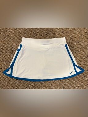 Nike White Tennis Skort with Blue Accents